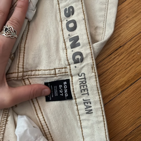 Wide Leg Street Jean, Cream SONG - Picture 3 of 3